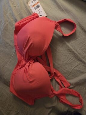 Women's Coral Underwire Swim Top - Coral Pink